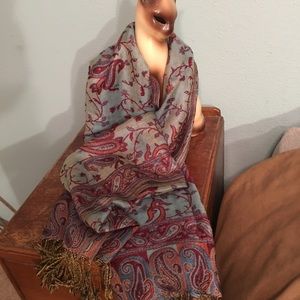 Colorful Pashmina. 30% silk 70% cashmere